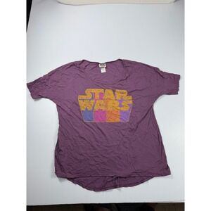 Junk Food Star Wars Graphic Tee Colorful Logo Short Sleeve Top‎ Size M